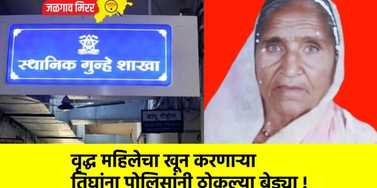 वृद्ध महिलेचा खून करणाऱ्या तिघांना पोलिसांनी ठोकल्या बेड्या !