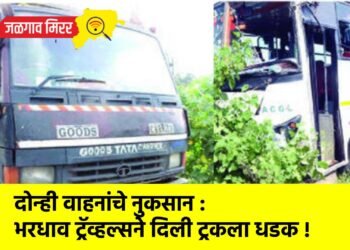 दोन्ही वाहनांचे नुकसान : भरधाव ट्रॅव्हल्सने दिली ट्रकला धडक !