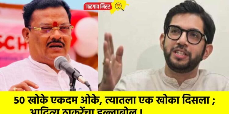 ५० खोके एकदम ओके, त्यातला एक खोका दिसला ; आदित्य ठाकरेंचा हल्लाबोल !