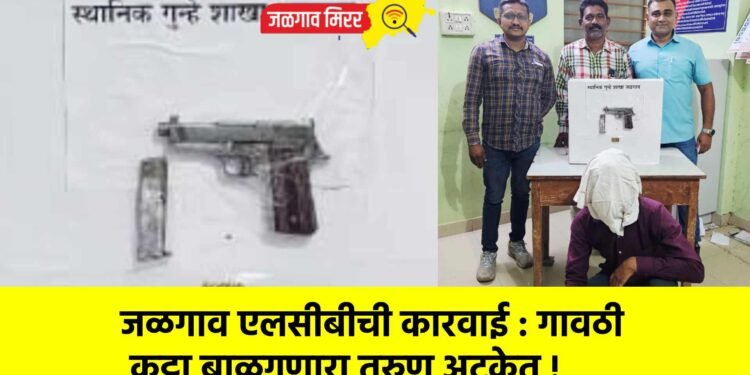 जळगाव एलसीबीची कारवाई : गावठी कट्टा बाळगणारा तरुण अटकेत !