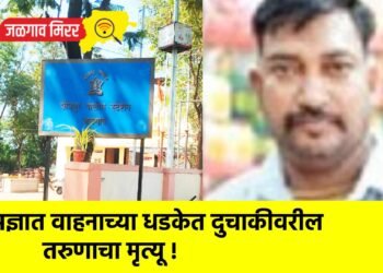 अज्ञात वाहनाच्या धडकेत दुचाकीवरील तरुणाचा मृत्यू !