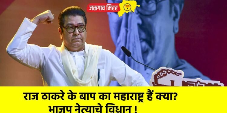 राज ठाकरे के बाप का महाराष्ट्र हैं क्या? भाजप नेत्याचे विधान !