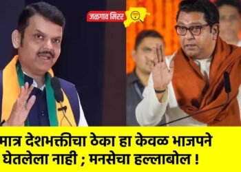 …देशभक्तीचा ठेका हा केवळ भाजपने घेतलेला नाही ; मनसेचा हल्लाबोल !