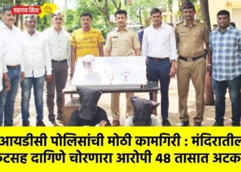 एमआयडीसी पोलिसांची मोठी कामगिरी : मंदिरातील मुकुटसह दागिणे चोरणारा आरोपी ४८ तासात अटक !