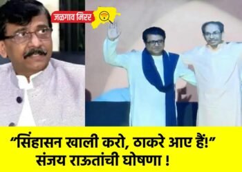 “सिंहासन खाली करो, ठाकरे आए हैं!” संजय राऊतांची घोषणा !