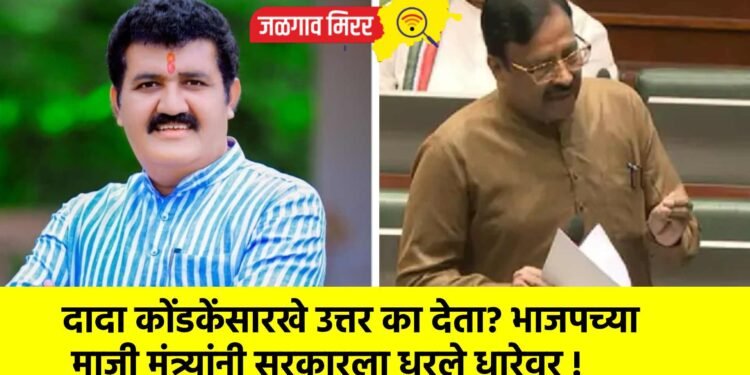 दादा कोंडकेंसारखे उत्तर का देता? भाजपच्या माजी मंत्र्यांनी सरकारला धरले धारेवर !