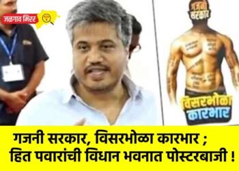  गजनी सरकार, विसरभोळा कारभार ; रोहित पवारांची विधान भवनात पोस्टरबाजी !