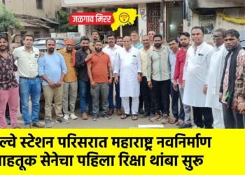 रेल्वे स्टेशन परिसरात महाराष्ट्र नवनिर्माण वाहतूक सेनेचा पहिला रिक्षा थांबा सुरू