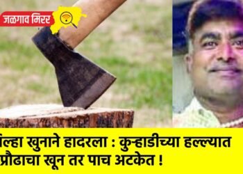 जिल्हा खुनाने हादरला : कुऱ्हाडीच्या हल्ल्यात प्रौढाचा खून तर पाच अटकेत !