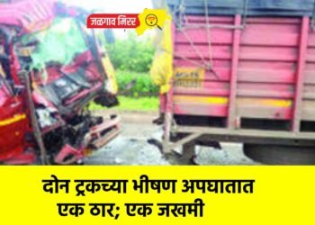 दोन ट्रकच्या भीषण अपघातात एक ठार; एक जखमी