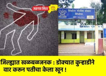 जिल्ह्यात खळबळजनक : डोक्यात कुऱ्हाडीने वार करून पतीचा केला खून !