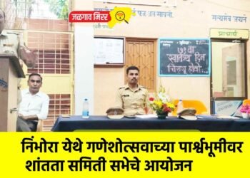 निंभोरा येथे गणेशोत्सवाच्या पार्श्वभूमीवर शांतता समिती सभेचे आयोजन