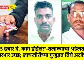 “२५ हजार दे, काम होईल!”-तलाठ्याचा अडेलतट्टू कारभार उघड; लाचखोरीच्या गुन्ह्यात तिघे अटकेत