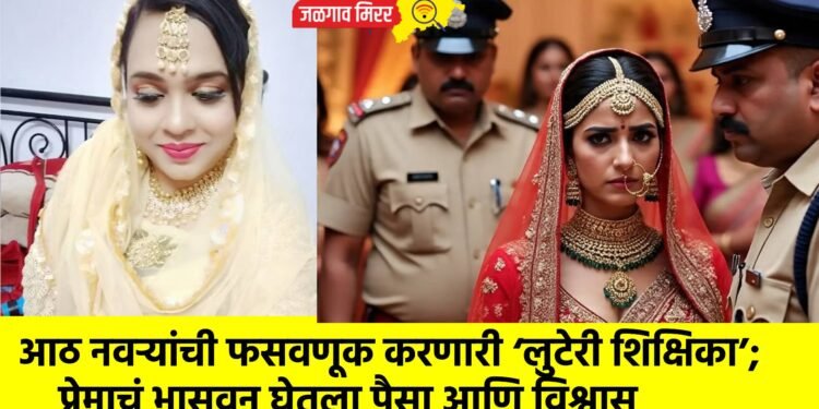 आठ नवऱ्यांची फसवणूक करणारी ‘लुटेरी शिक्षिका’; प्रेमाचं भासवून घेतला पैसा आणि विश्वास