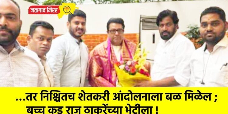 …तर निश्चितच शेतकरी आंदोलनाला बळ मिळेल ; बच्चू कडू राज ठाकरेंच्या भेटीला !