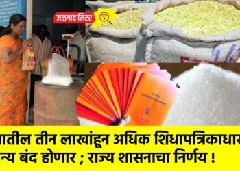 राज्यातील तीन लाखांहून अधिक शिधापत्रिकाधारकांचे धान्य बंद होणार ; राज्य शासनाचा निर्णय !