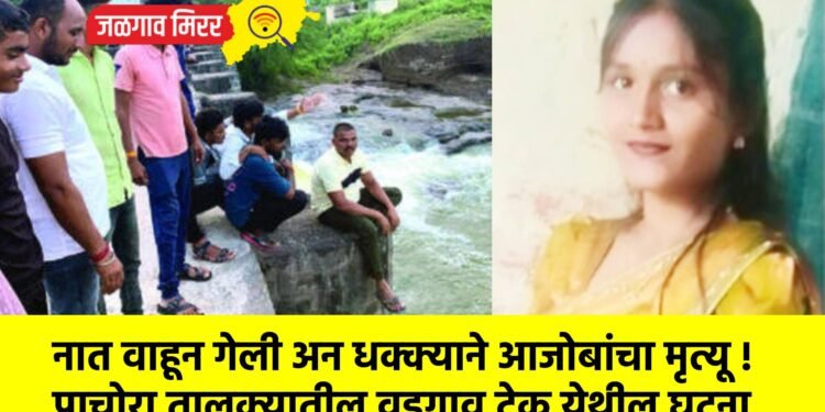 धक्कादायक : नात वाहून गेली अन धक्क्याने आजोबांचा मृत्यू !