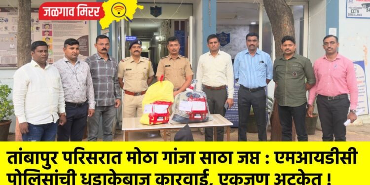 तांबापुर परिसरात मोठा गांजा साठा जप्त : एमआयडीसी पोलिसांची धडाकेबाज कारवाई, एकजण अटकेत !