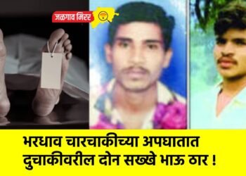 भरधाव चारचाकीच्या अपघातात दुचाकीवरील दोन सख्खे भाऊ ठार !