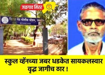 स्कुल व्हॅनच्या जबर धडकेत सायकलस्वार वृद्ध जागीच ठार !