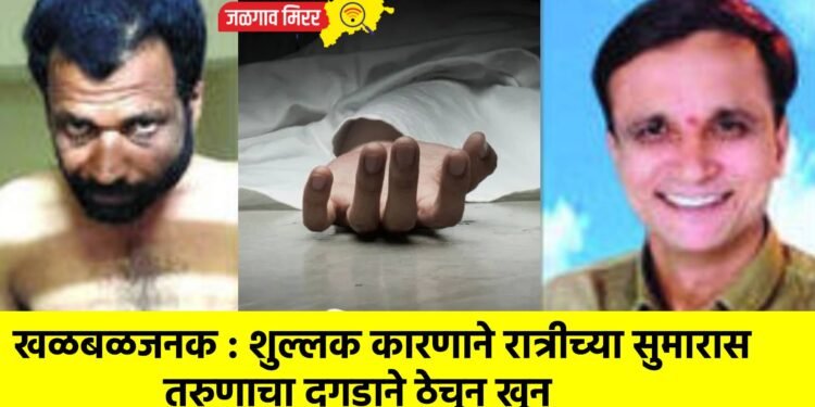 खळबळजनक : शुल्लक कारणाने रात्रीच्या सुमारास तरुणाचा दगडाने ठेचून खून