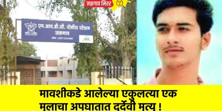 मावशीकडे आलेल्या एकुलत्या एक मुलाचा अपघातात दुर्देवी मृत्यू !