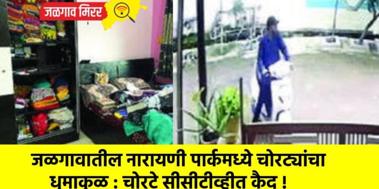 जळगावातील नारायणी पार्कमध्ये चोरट्यांचा धुमाकूळ : चोरटे सीसीटीव्हीत कैद !