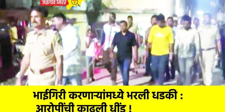 भाईगिरी करणाऱ्यांमध्ये भरली धडकी : आरोपींची काढली धींड !