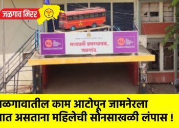 जळगावातील काम आटोपून जामनेरला जात असताना महिलेची सोनसाखळी लंपास !