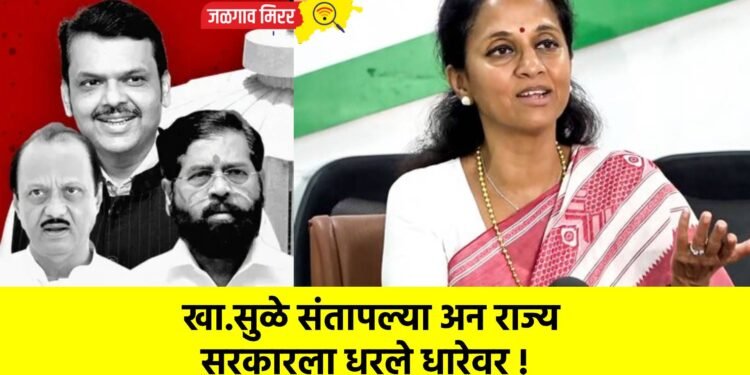 ख.सुळे संतापल्या अन राज्य सरकारला धरले धारेवर !