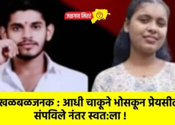 खळबळजनक : आधी चाकूने भोसकून प्रेयसीला संपविले नंतर स्वत:ला !