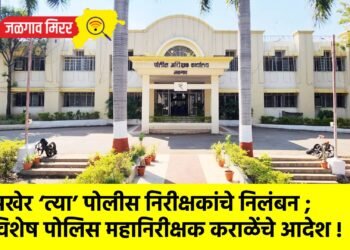 अखेर ‘त्या’ पोलीस निरीक्षकांचे निलंबन ; विशेष पोलिस महानिरीक्षक कराळेंचे आदेश !