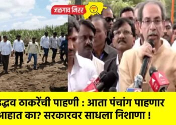 उद्धव ठाकरेंची पाहणी : आता पंचांग पाहणार आहात का? सरकारवर साधला निशाणा !