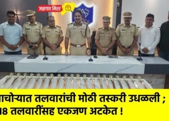 पाचोर्‍यात तलवारांची मोठी तस्करी उधळली ; १८ तलवारींसह एकजण अटकेत !