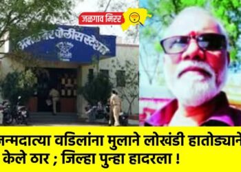 जन्मदात्या वडिलांना मुलाने लोखंडी हातोड्याने केले ठार ; जिल्हा पुन्हा हादरला !