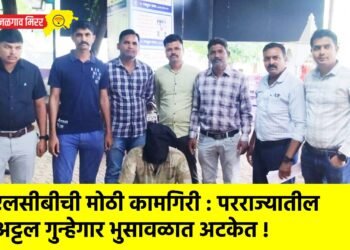 एलसीबीची मोठी कामगिरी : परराज्यातील अट्टल गुन्हेगार भुसावळात अटकेत !
