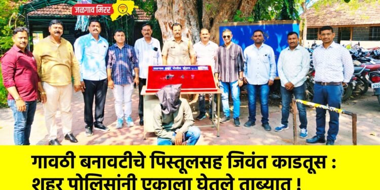 गावठी बनावटीचे पिस्तूलसह जिवंत काडतूस : शहर पोलिसांनी एकाला घेतले ताब्यात !