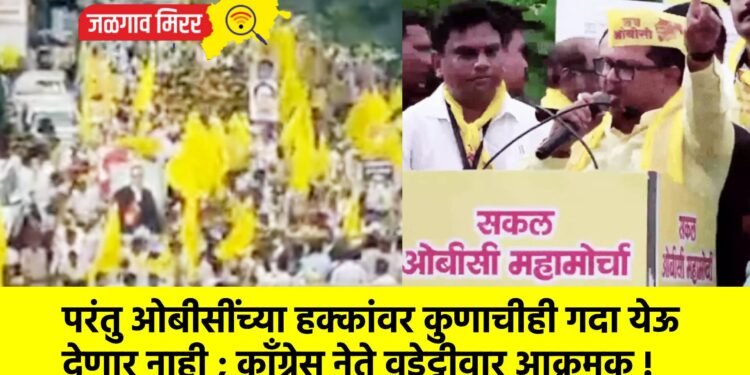 परंतु ओबीसींच्या हक्कांवर कुणाचीही गदा येऊ देणार नाही ; कॉंग्रेस नेते वडेट्टीवार आक्रमक !