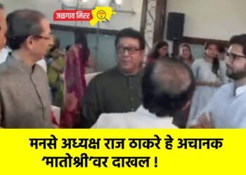 मनसे अध्यक्ष राज ठाकरे हे अचानक ‘मातोश्री’वर दाखल !