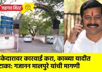 ठेकेदारावर कारवाई करा, काळ्या यादीत टाका: गजानन मालपुरे यांची मागणी
