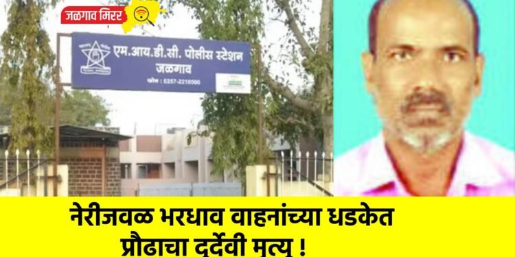 नेरीजवळ भरधाव वाहनांच्या धडकेत प्रौढाचा दुर्देवी मृत्यू !