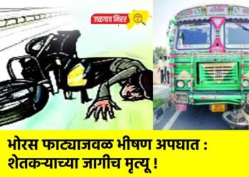 भोरस फाट्याजवळ भीषण अपघात : शेतकऱ्याच्या जागीच मृत्यू !