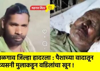 जळगाव जिल्हा हादरला : पैशाच्या वादातून व्यसनी मुलाकडून वडिलांचा खून !