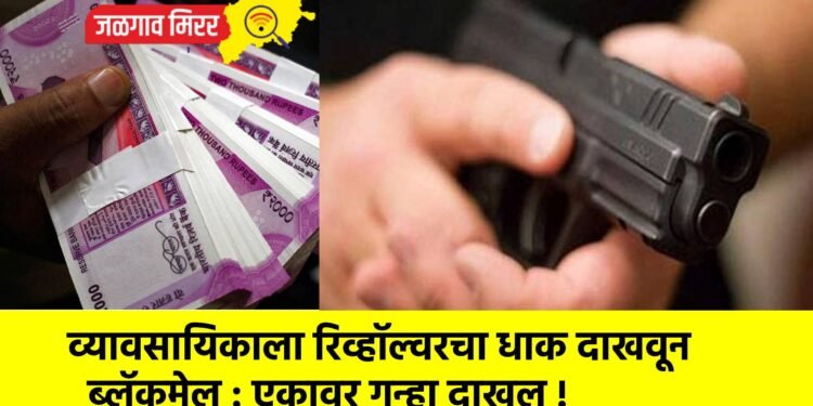 व्यावसायिकाला रिव्हॉल्वरचा धाक दाखवून ब्लॅकमेल : एकावर गुन्हा दाखल !