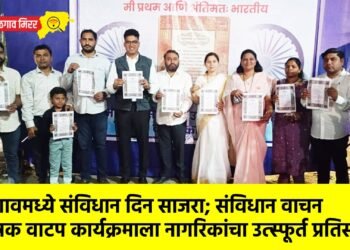 जळगावमध्ये संविधान दिन साजरा; संविधान वाचन व पत्रक वाटप कार्यक्रमाला नागरिकांचा उत्स्फूर्त प्रतिसाद !