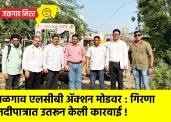 जळगाव एलसीबी ॲक्शन मोडवर : गिरणा नदीपात्रात उतरून केली कारवाई !