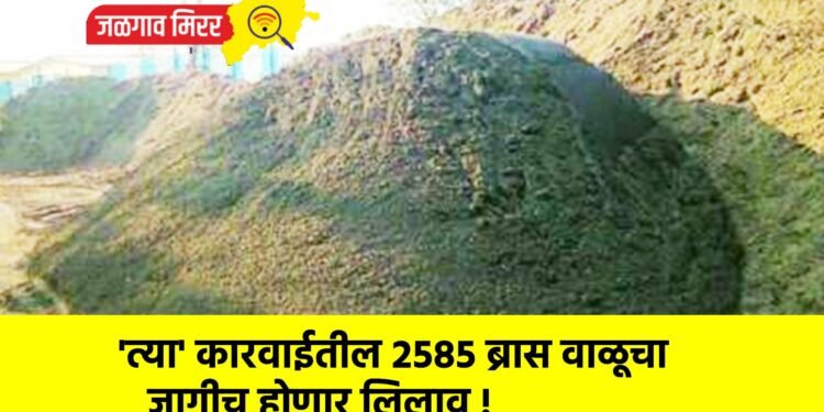 ‘त्या’ कारवाईतील २५८५ ब्रास वाळूचा जागीच होणार लिलाव !