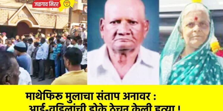 माथेफिरू मुलाचा संताप अनावर : आई-वडिलांची डोके ठेचून केली हत्या !