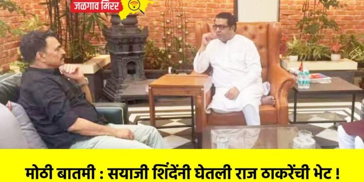 मोठी बातमी : सयाजी शिंदेंनी घेतली राज ठाकरेंची भेट !