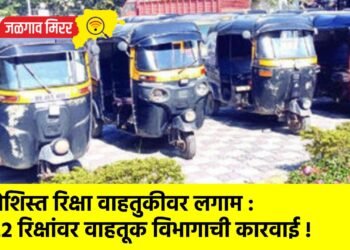 बेशिस्त रिक्षा वाहतुकीवर लगाम : २२ रिक्षांवर वाहतूक विभागाची कारवाई !